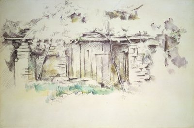 Een schuur door Paul Cézanne